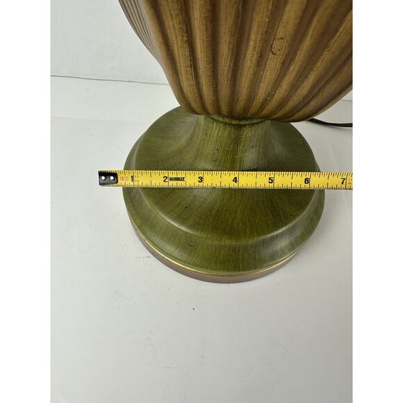 Lovely Mid Century Royal Haeger Table Lamp Orig. Finial & Gold Label Green VTG - Picture 7 of 12